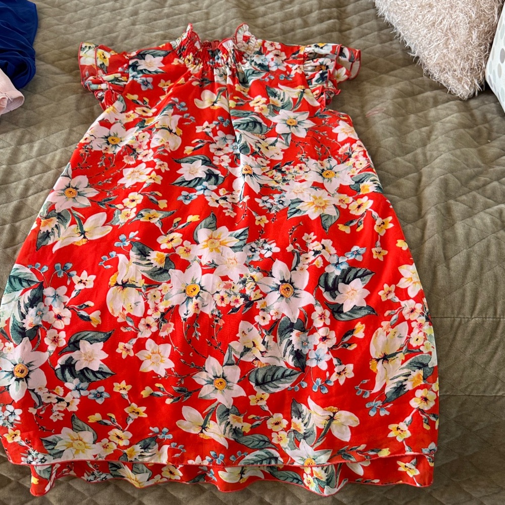 Eliza J Red Floral Dress